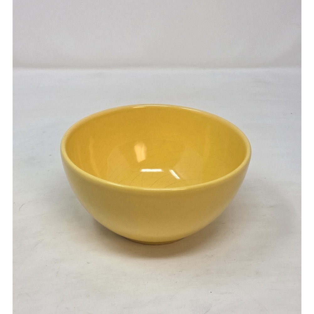 Secla Portugal Yellow Ceramic Deep Bowl 6 in Cereal Soup Pottery Kitchen Decor